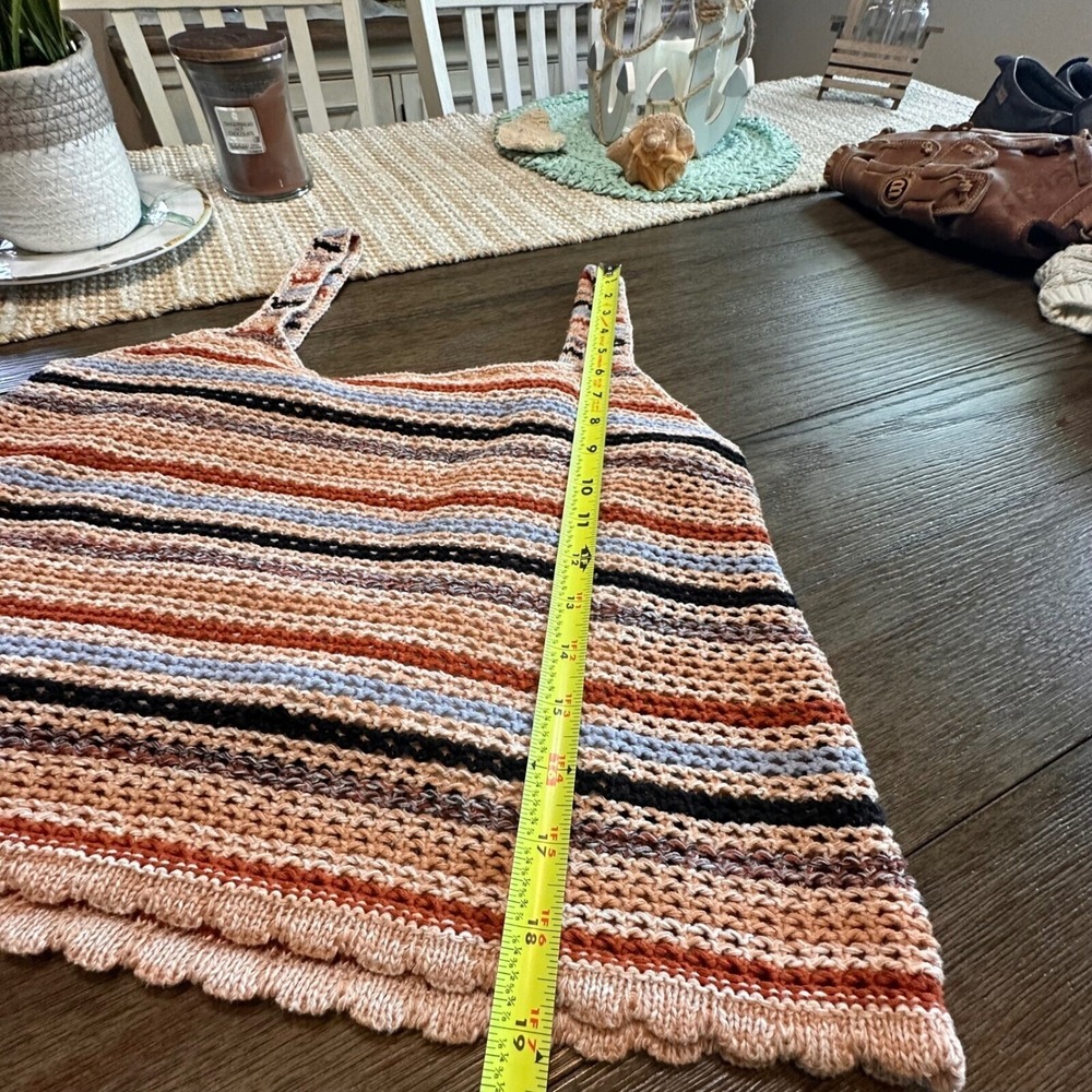 Two Striped Knit Cropped Summer Tank Tops Hollister/ Jessica Simpson Size L - Picture 11 of 16
